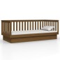 vidaXL Sofá cama madera maciza de pino marrón miel 100x200 cm