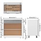 vidaXL Armario inferior cocina contrachapada gris Sonoma 80x46x81,5 cm vidaXL Armario inferior cocina contrachapada gris Sonoma 80x46x81,5 cm