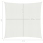 vidaXL Toldo de vela blanco HDPE 160 g/m² 3x3 m vidaXL Toldo de vela blanco HDPE 160 g/m² 3x3 m