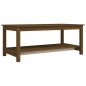 vidaXL Mesa de centro madera maciza de pino marrón miel 110x55x45 cm vidaXL Mesa de centro madera maciza de pino marrón miel 110x55x45 cm