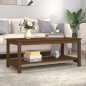 vidaXL Mesa de centro madera maciza de pino marrón miel 110x55x45 cm vidaXL Mesa de centro madera maciza de pino marrón miel 110x55x45 cm