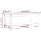 vidaXL Mesa de centro madera maciza de pino marrón miel 110x55x45 cm vidaXL Mesa de centro madera maciza de pino marrón miel 110x55x45 cm