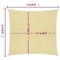 vidaXL Toldo de vela HDPE beige 160 g/m² 3x3 m vidaXL Toldo de vela HDPE beige 160 g/m² 3x3 m