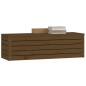 vidaXL Caja almacenaje madera maciza pino marrón miel 109x36,5x33 cm