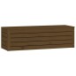 vidaXL Caja almacenaje madera maciza pino marrón miel 109x36,5x33 cm