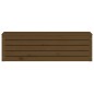 vidaXL Caja almacenaje madera maciza pino marrón miel 109x36,5x33 cm