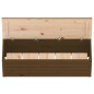 vidaXL Caja almacenaje madera maciza pino marrón miel 109x36,5x33 cm