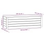 vidaXL Caja almacenaje madera maciza pino marrón miel 109x36,5x33 cm