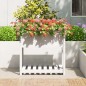 vidaXL Jardinera con estante madera maciza de pino blanco 82,5x54x81cm