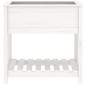 vidaXL Jardinera con estante madera maciza de pino blanco 82,5x54x81cm