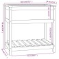 vidaXL Jardinera con estante madera maciza de pino blanco 82,5x54x81cm