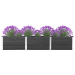 vidaXL Arriate de WPC gris 300x50x54 cm