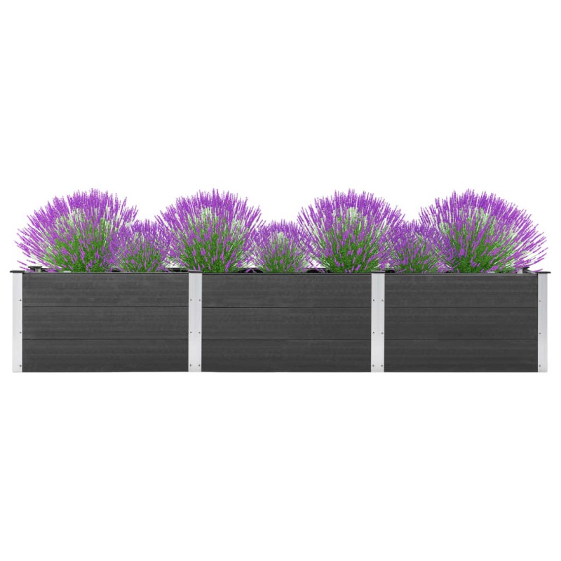 vidaXL Arriate de WPC gris 300x50x54 cm vidaXL Arriate de WPC gris 300x50x54 cm
