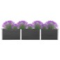 vidaXL Arriate de WPC gris 300x50x54 cm vidaXL Arriate de WPC gris 300x50x54 cm