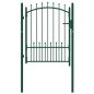 vidaXL Puerta de valla con picos acero verde 100x125 cm vidaXL Puerta de valla con picos acero verde 100x125 cm