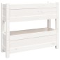 vidaXL Jardinera de madera maciza de pino blanco 77x25x66 cm vidaXL Jardinera de madera maciza de pino blanco 77x25x66 cm
