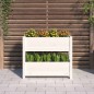 vidaXL Jardinera de madera maciza de pino blanco 77x25x66 cm vidaXL Jardinera de madera maciza de pino blanco 77x25x66 cm