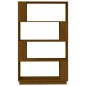 vidaXL Estantería/divisor madera de pino marrón miel 80x25x132 cm vidaXL Estantería/divisor madera de pino marrón miel 80x25x132 cm