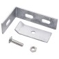 vidaXL Conector de esquina para pared 10 sets plateado