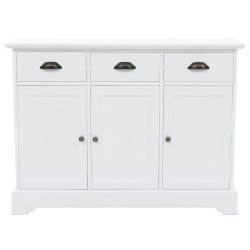 vidaXL Aparador con 3 puertas MDF y madera de pino 105x35x77,5 cm