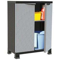 vidaXL Armario de plástico diseño de ratán 68x39x92 cm