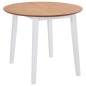 vidaXL Mesa de alas abatibles redonda MDF blanca