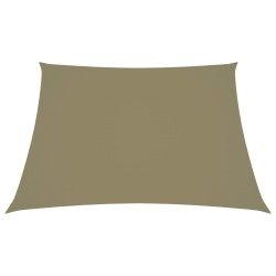 vidaXL Toldo de vela cuadrado tela Oxford beige 6x6 m