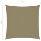 vidaXL Toldo de vela cuadrado tela Oxford beige 6x6 m