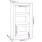 vidaXL Estantería madera maciza de pino 50x35x97 cm