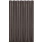 vidaXL Paneles de tejado 36 unidades acero recubierto marrón 60x36 cm vidaXL Paneles de tejado 36 unidades acero recubierto marrón 60x36 cm