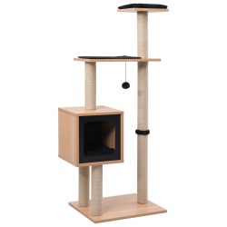 vidaXL Rascador para gatos con alfombra rascadora de sisal 123 cm