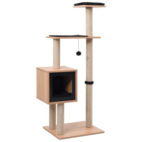 vidaXL Rascador para gatos con alfombra rascadora de sisal 123 cm