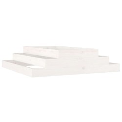 vidaXL Jardinera madera maciza de pino blanco 110x110x27 cm