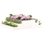 vidaXL Jardinera madera maciza de pino blanco 110x110x27 cm vidaXL Jardinera madera maciza de pino blanco 110x110x27 cm