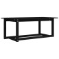 vidaXL Mesa de centro de madera maciza de pino negro 110x55x45 cm