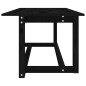 vidaXL Mesa de centro de madera maciza de pino negro 110x55x45 cm
