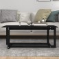vidaXL Mesa de centro de madera maciza de pino negro 110x55x45 cm