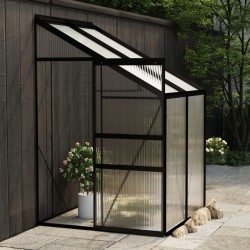 vidaXL Invernadero de aluminio gris antracita 2,59 m³