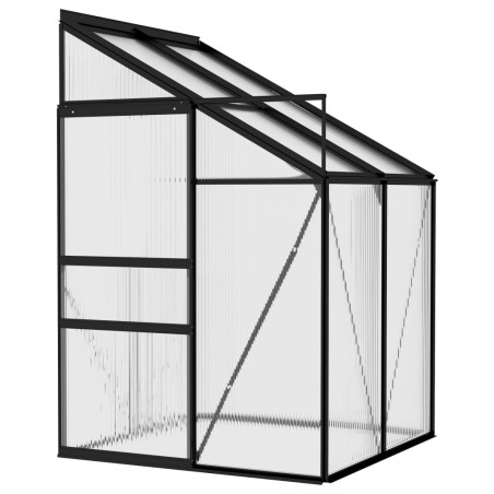 vidaXL Invernadero de aluminio gris antracita 2,59 m³