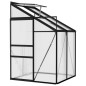 vidaXL Invernadero de aluminio gris antracita 2,59 m³