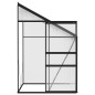 vidaXL Invernadero de aluminio gris antracita 2,59 m³