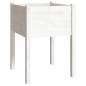 vidaXL Jardinera de madera maciza de pino blanco 50x50x70 cm vidaXL Jardinera de madera maciza de pino blanco 50x50x70 cm