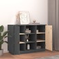 vidaXL Aparador de madera maciza de pino gris 100x40x75 cm vidaXL Aparador de madera maciza de pino gris 100x40x75 cm