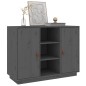 vidaXL Aparador de madera maciza de pino gris 100x40x75 cm vidaXL Aparador de madera maciza de pino gris 100x40x75 cm