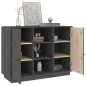 vidaXL Aparador de madera maciza de pino gris 100x40x75 cm vidaXL Aparador de madera maciza de pino gris 100x40x75 cm