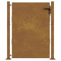 vidaXL Puerta de jardín acero corten 105x155 cm