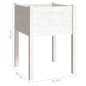 vidaXL Jardinera de madera maciza de pino blanco 50x50x70 cm vidaXL Jardinera de madera maciza de pino blanco 50x50x70 cm