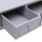 vidaXL Escritorio de madera maciza de Paulownia gris 108x45x76 cm