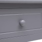 vidaXL Escritorio de madera maciza de Paulownia gris 108x45x76 cm