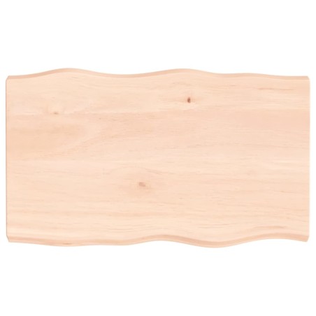 vidaXL Tablero de mesa madera maciza borde natural 100x60x(2-6) cm